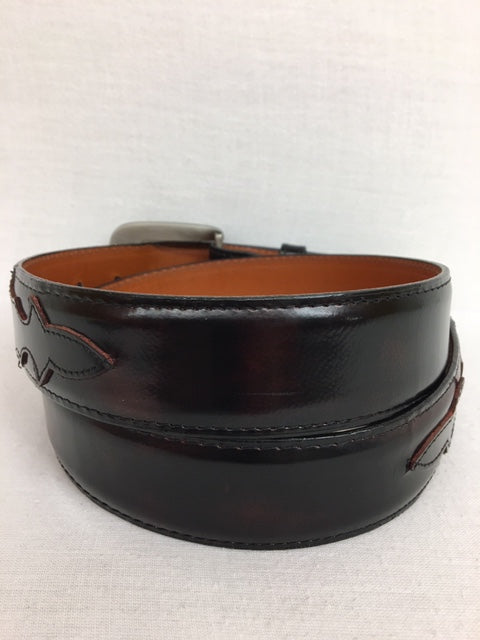 Lucchese Belt - W2211 Black Cherry Goat