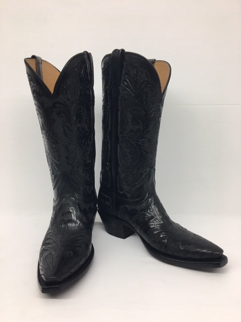 Lucchese - L4613.54 Black Hand Tooled – Bootmaster