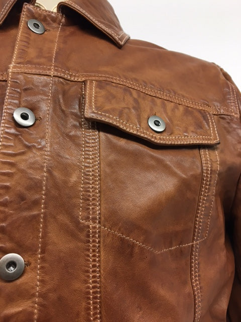 Scully - #1055 Tan Leather Jean Jacket