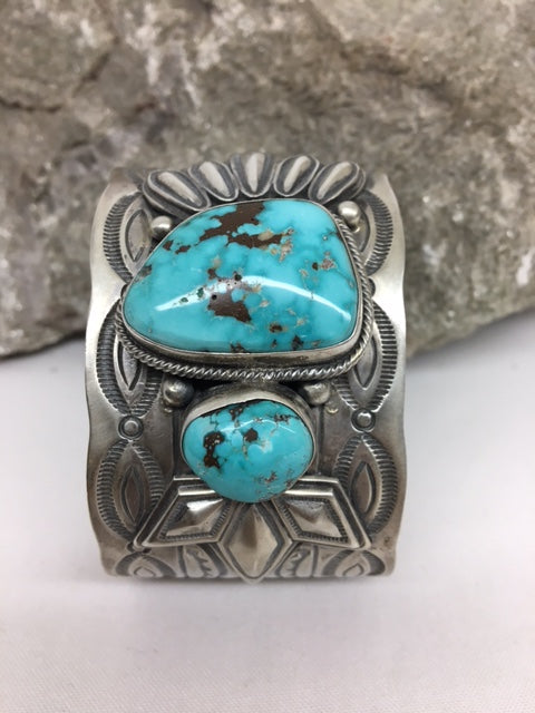 Sterling Silver - Sterling Silver  and Turquoise Cuff