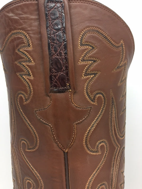 Lucchese - E2197.53 Barrel Brown Ultra Belly Caiman