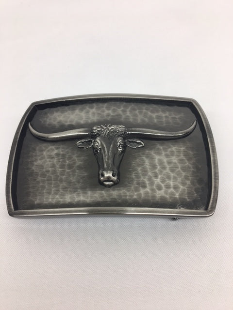 Montana Silversmiths - 40010NBB River Rock Cascade Longhorn Buckle