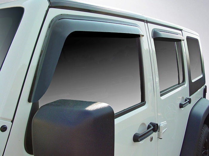 2018 Jeep Wrangler Slim Wind Deflectors – Wade Auto