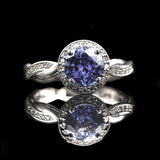 Purple Sapphire Engagement ring