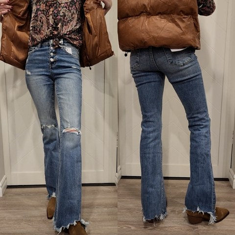 Boho Cowboy Aesthetic, Ripped jeans, cowboy boots, puffer vest