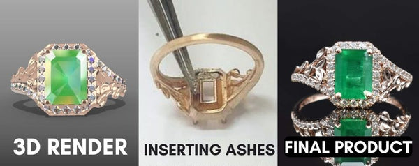 ashes pet cremation jewelry 3d render near me dog cat loss