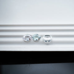 White sapphire with different hues