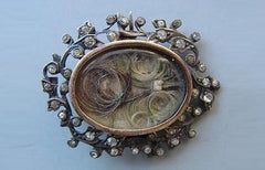 hair in locket mourning jewelry