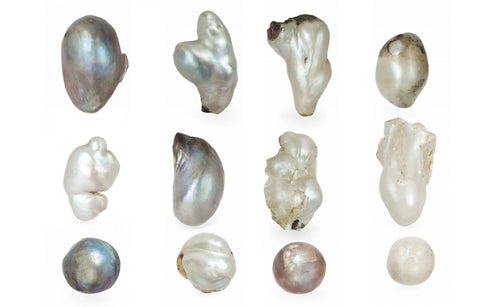 baroque pearls compared to round how they look free form