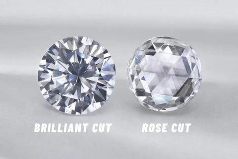 rose cut compared to brilliant cut diamonds