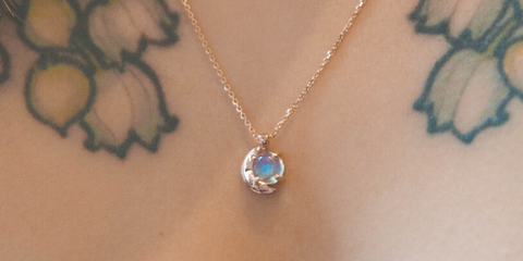 moonstone necklace inspired by sailor moon