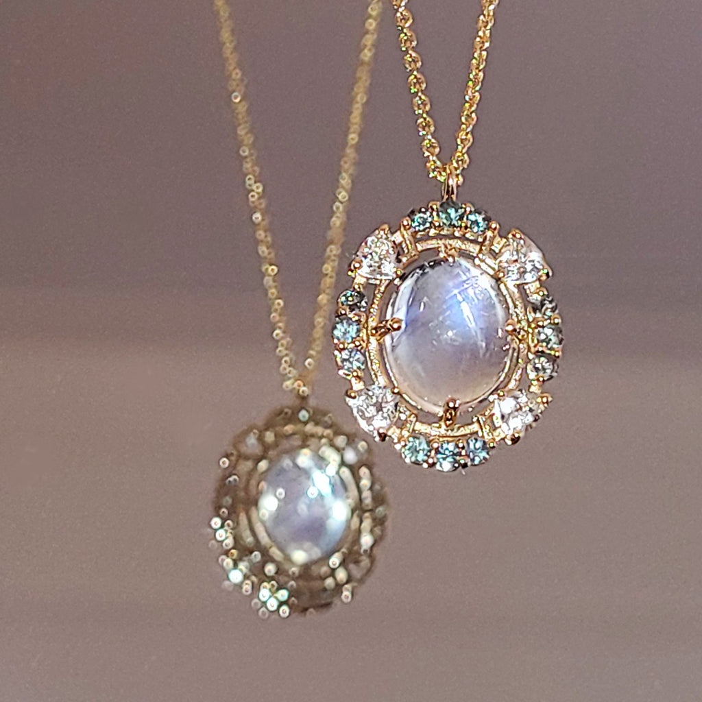 alexandrite and moonstone necklace