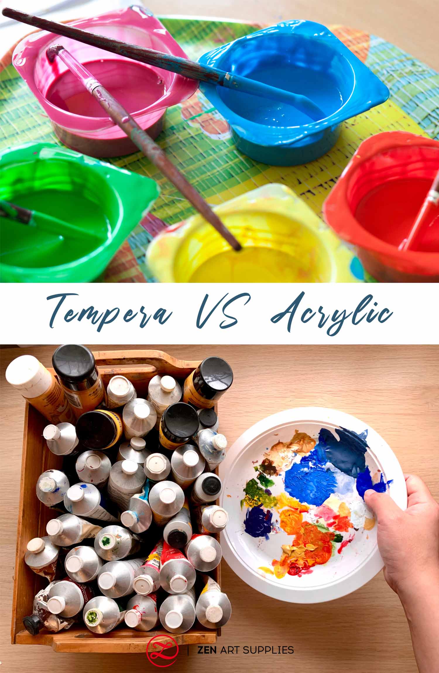 Tempera vs Acrylic Paint: What's the Difference? – ZenARTSupplies