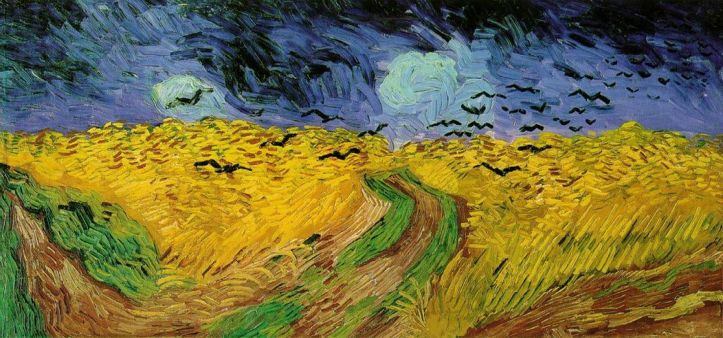 Yellow art - Wheatfield with Crows by Vincent van Gogh