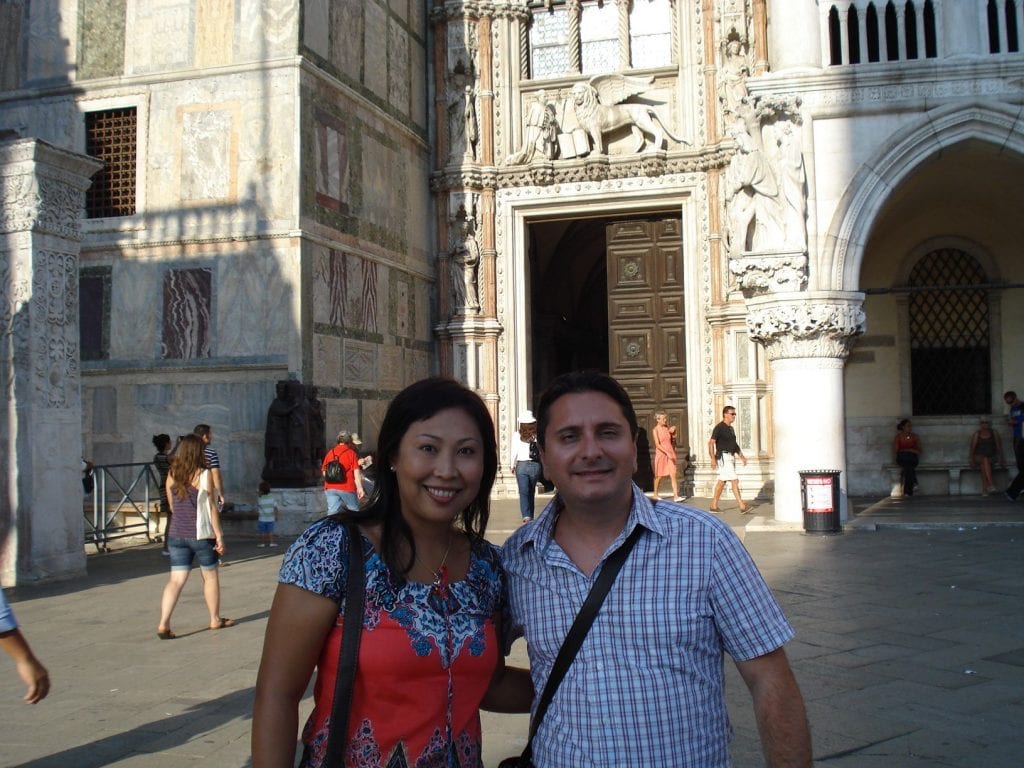 Ardak with Roberto at Venice