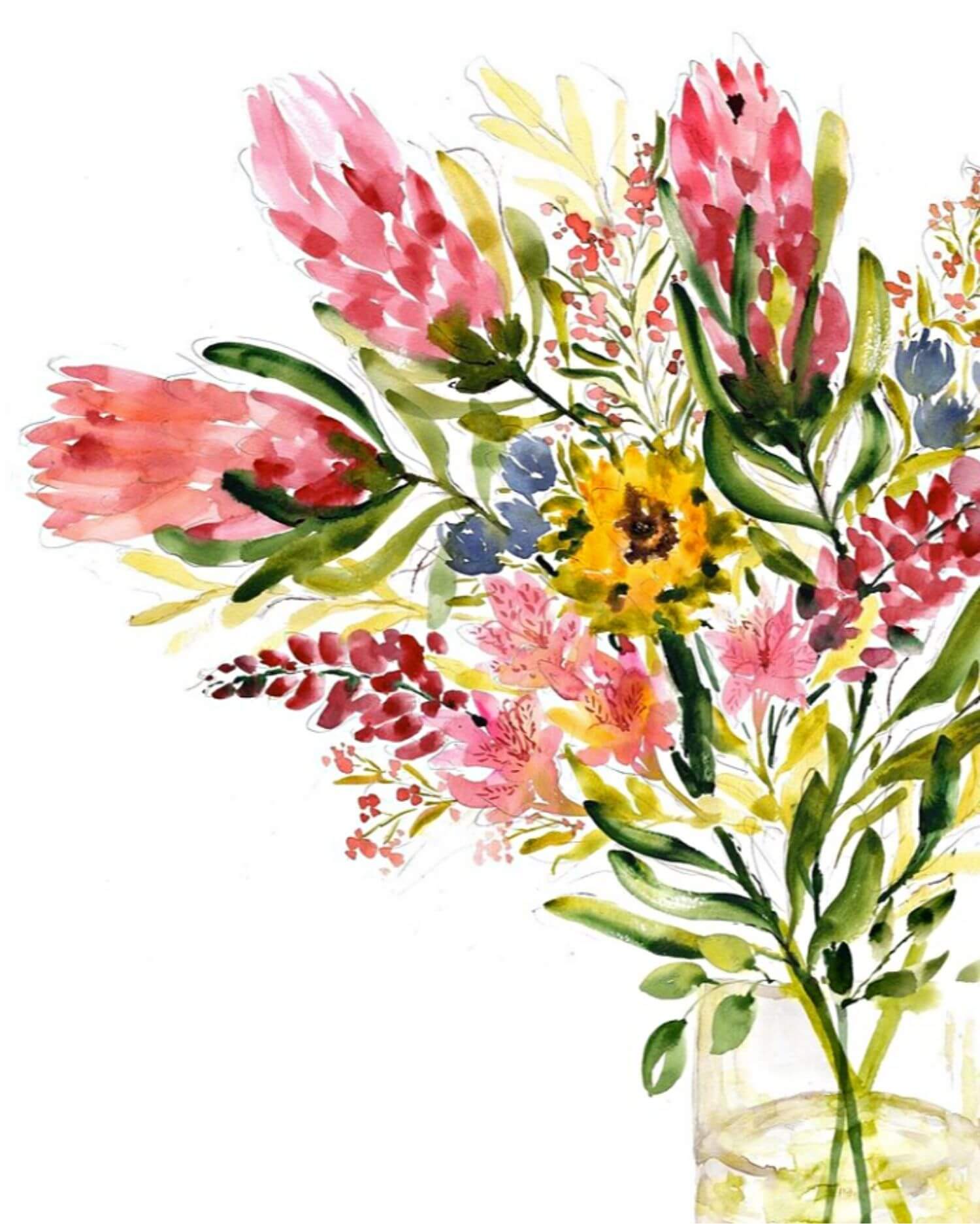 Hand-painted designs by Sara Berrenson Bouquet