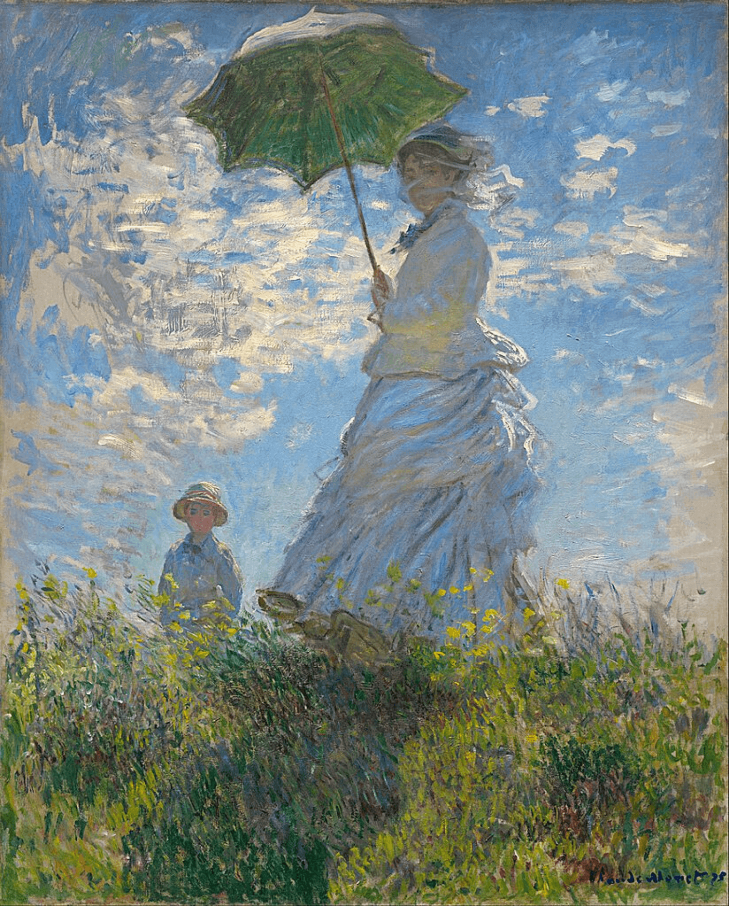 Monet Paintings - Woman with a Parasol