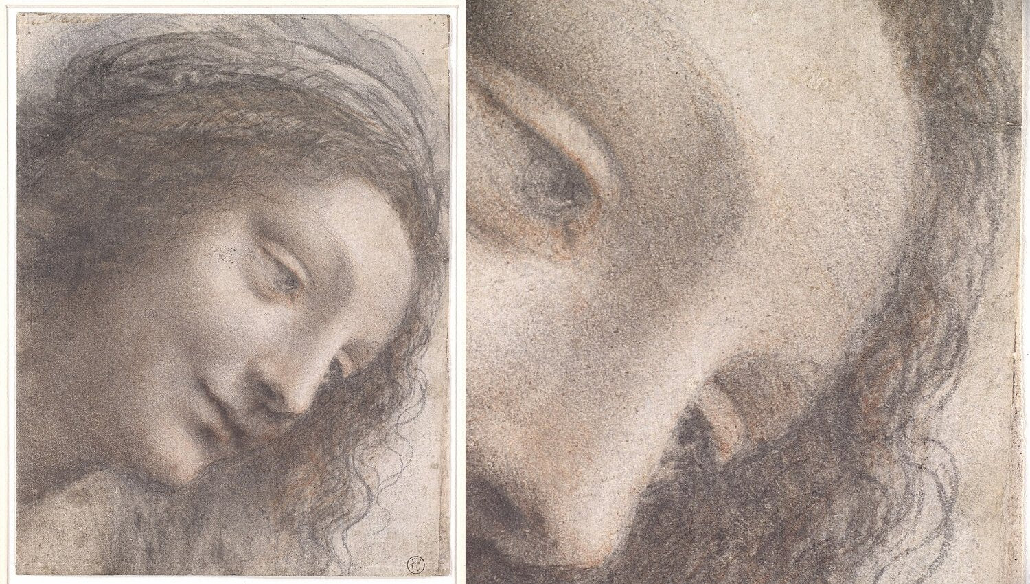 Da Vinci The Head of the Virgin Famous Portraits - ZenART
