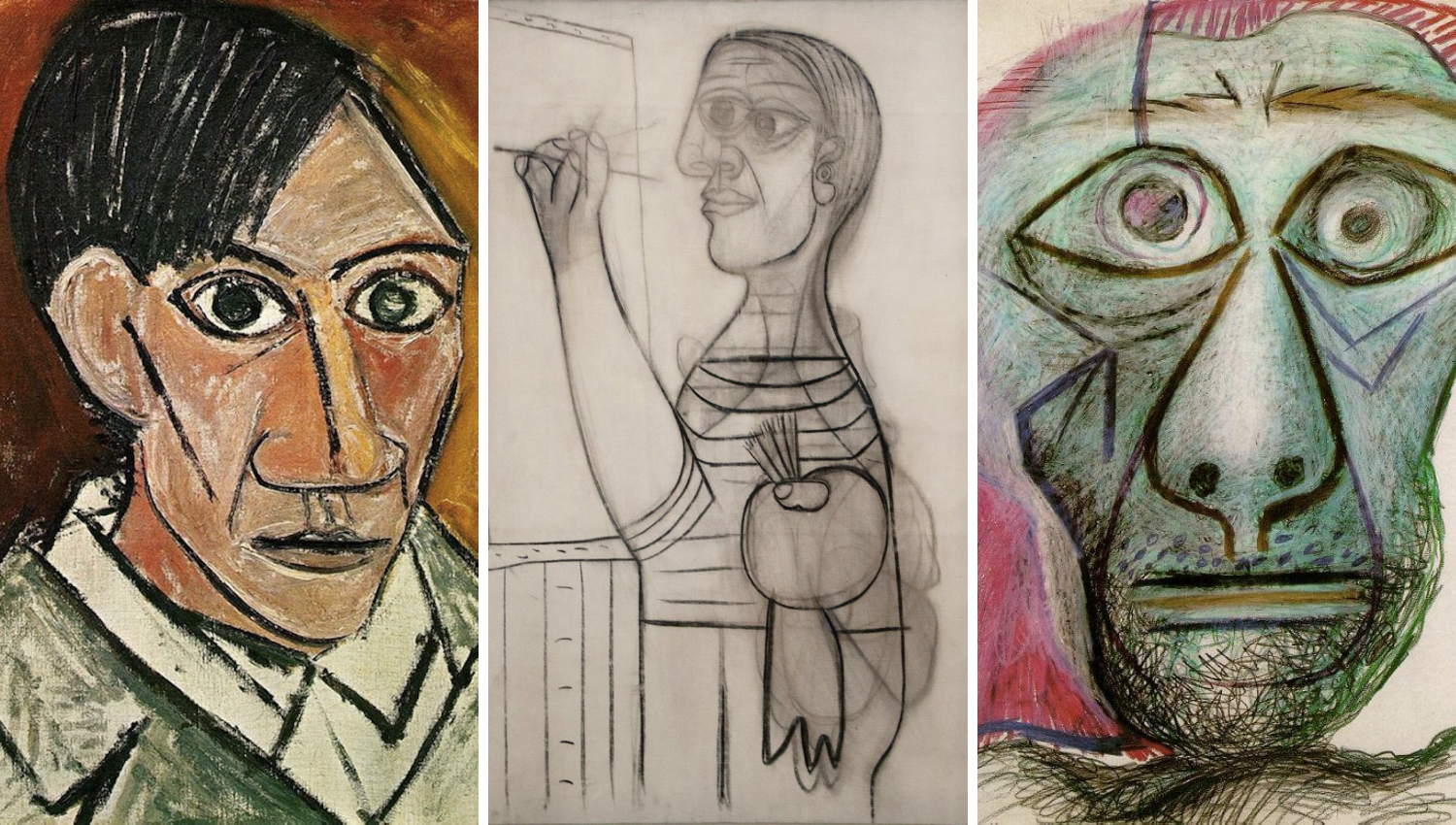 Pablo Picasso's self portraits through the years