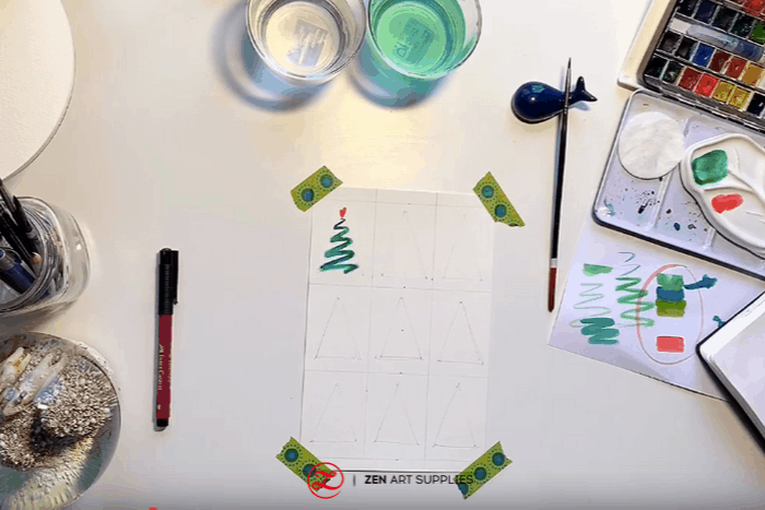 DIY Watercolour Christmas Tags