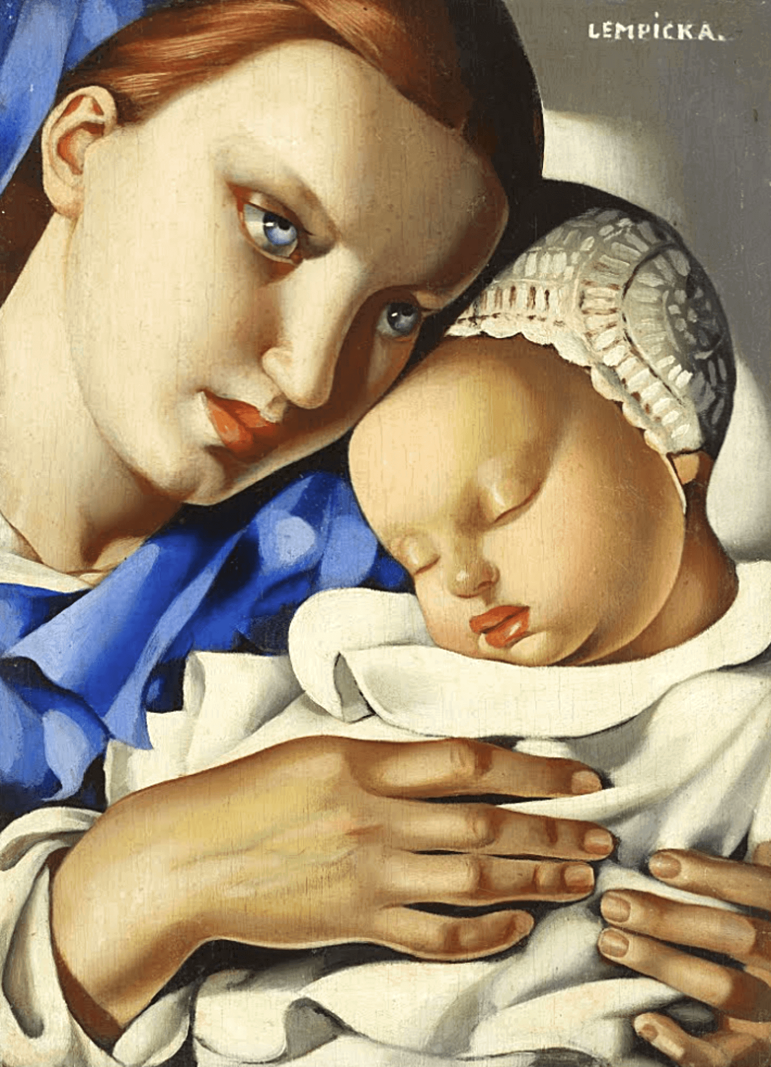 Mother and Child by Tamara de Lempicka - Mothers Day Painting Ideas - ZenART Supplies