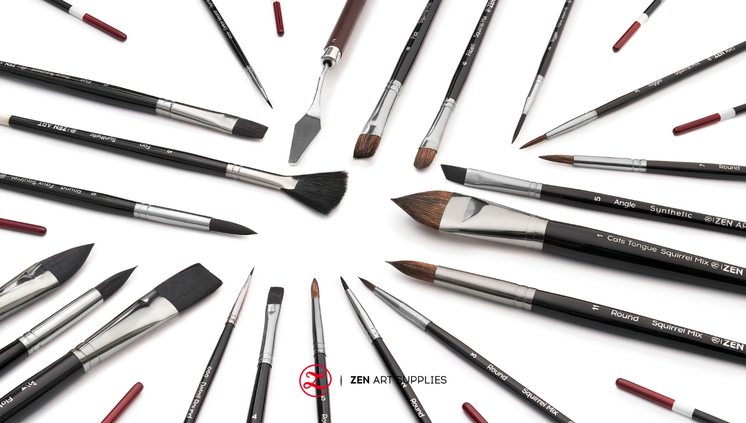 Artist-grade quality brushes from Zen Art Supplies