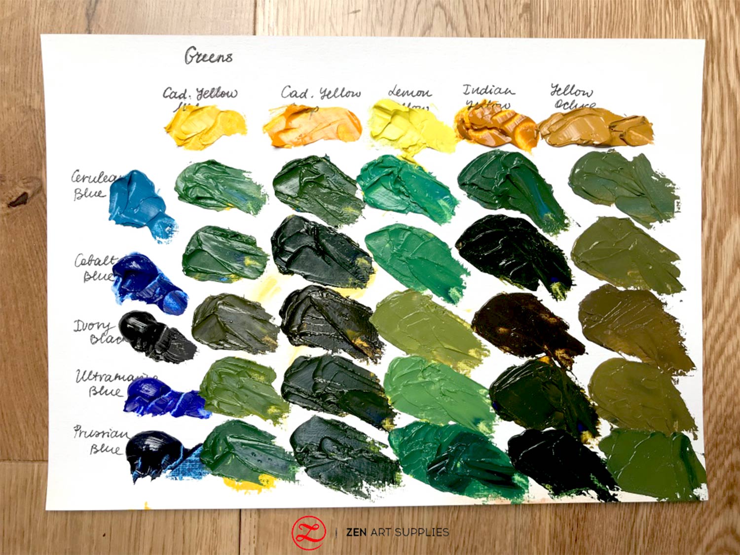 Oil Color Chart Exercises For Artists (Master Your Paint Pallette)
