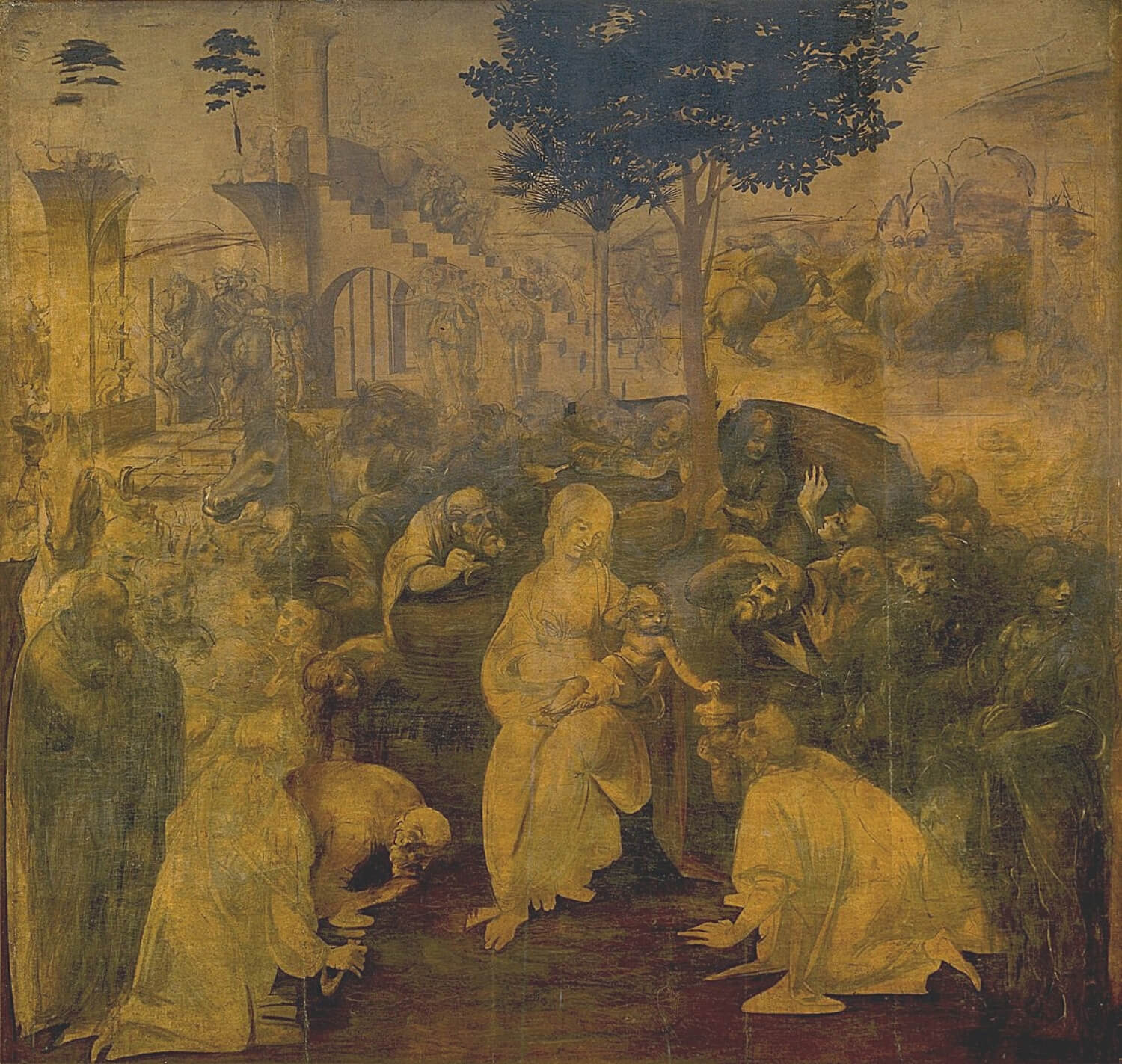 Da Vinci and Verrocchio Baptism of Christ