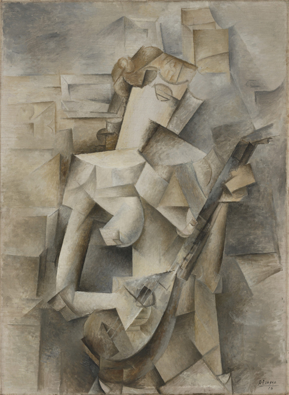 Girl with Mandolin (1910) Pablo Picasso