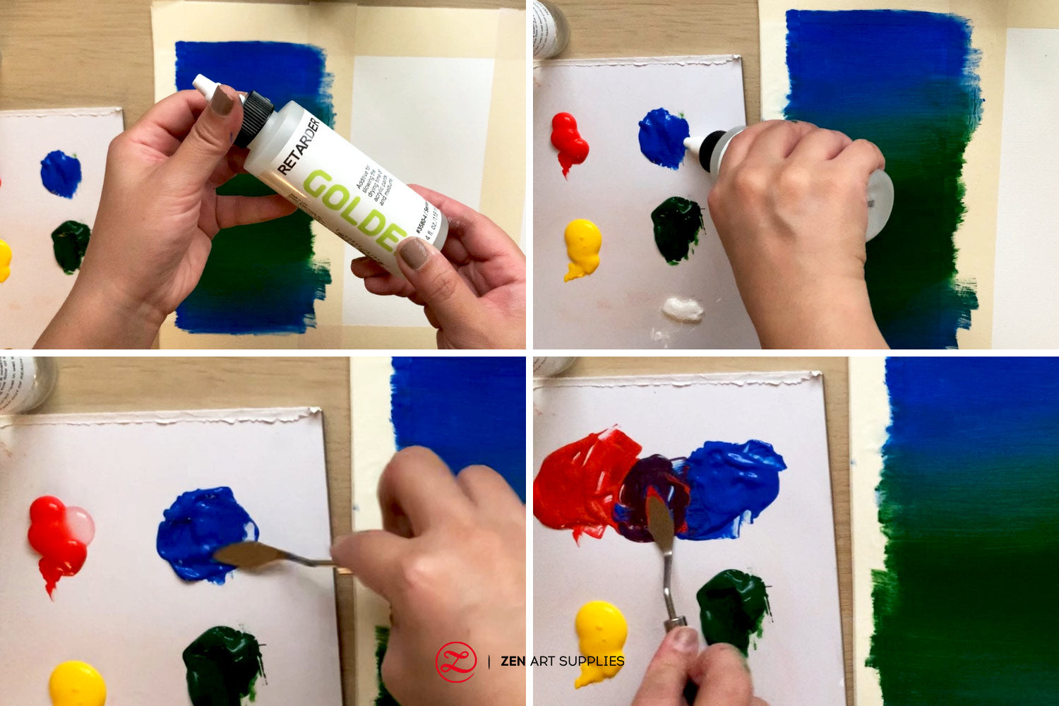 How to blend acrylic paints like oil paints/Retarder medium for