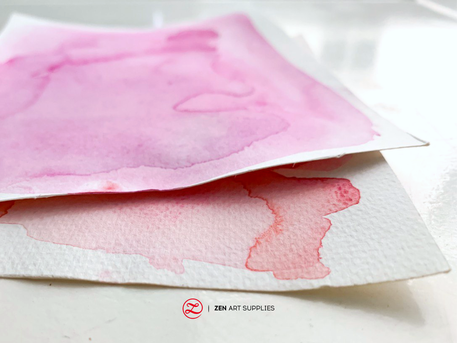 Watercolor paper that has buckled