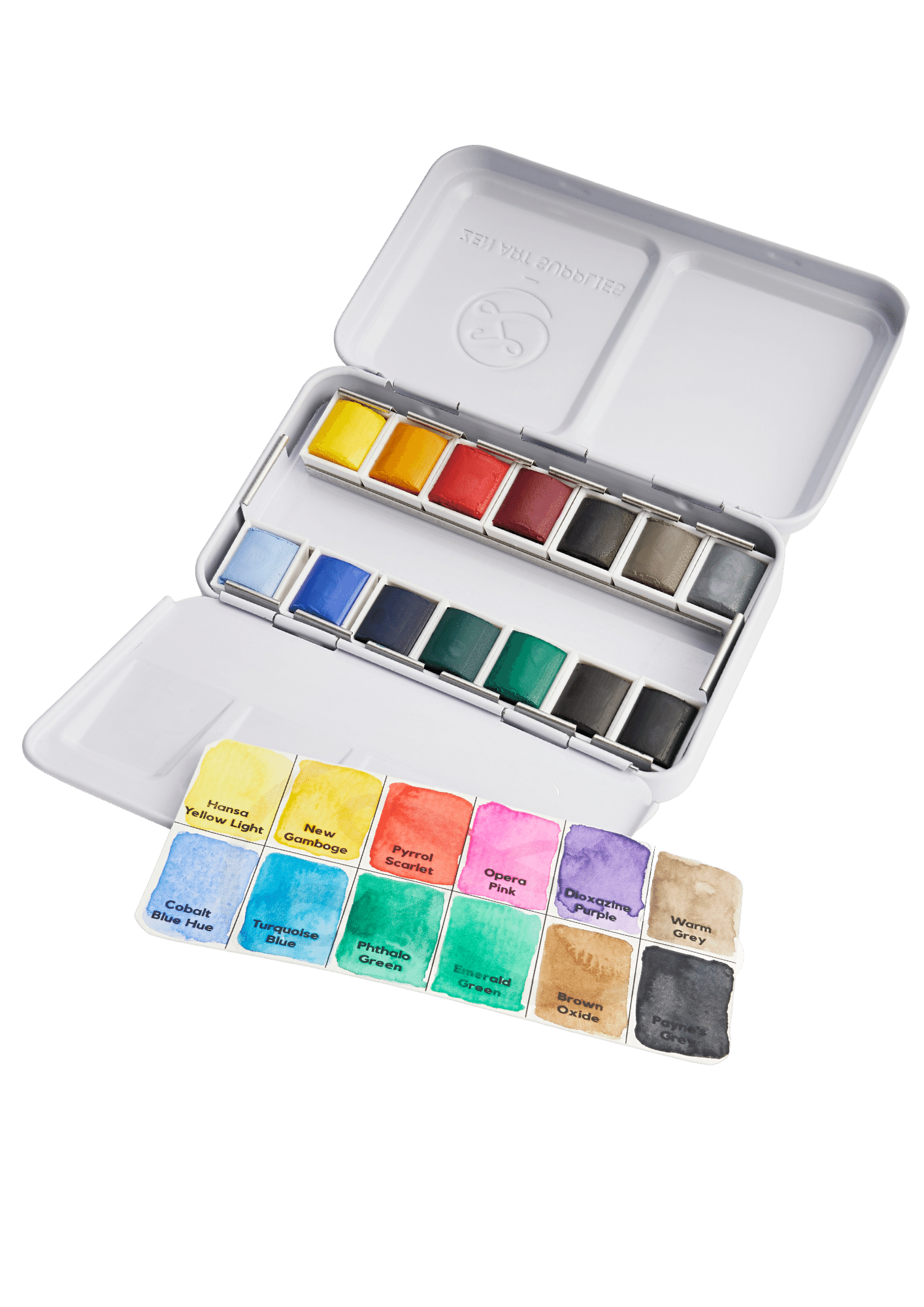Professional Watercolor Paint Set Moderno - Non-Toxic 12 Half-Pan Set in  Metal Tin Palette - Portable Travel Watercolor Set for Adults - Vibrant