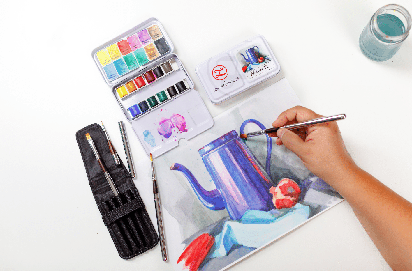 SEWOART 1 Set Watercolor Paint Set Travel Set Suit for Watercolor Set for  Adults Watercolor Starter Kit Art Supplies for 9-12 Beginner Drawing Set