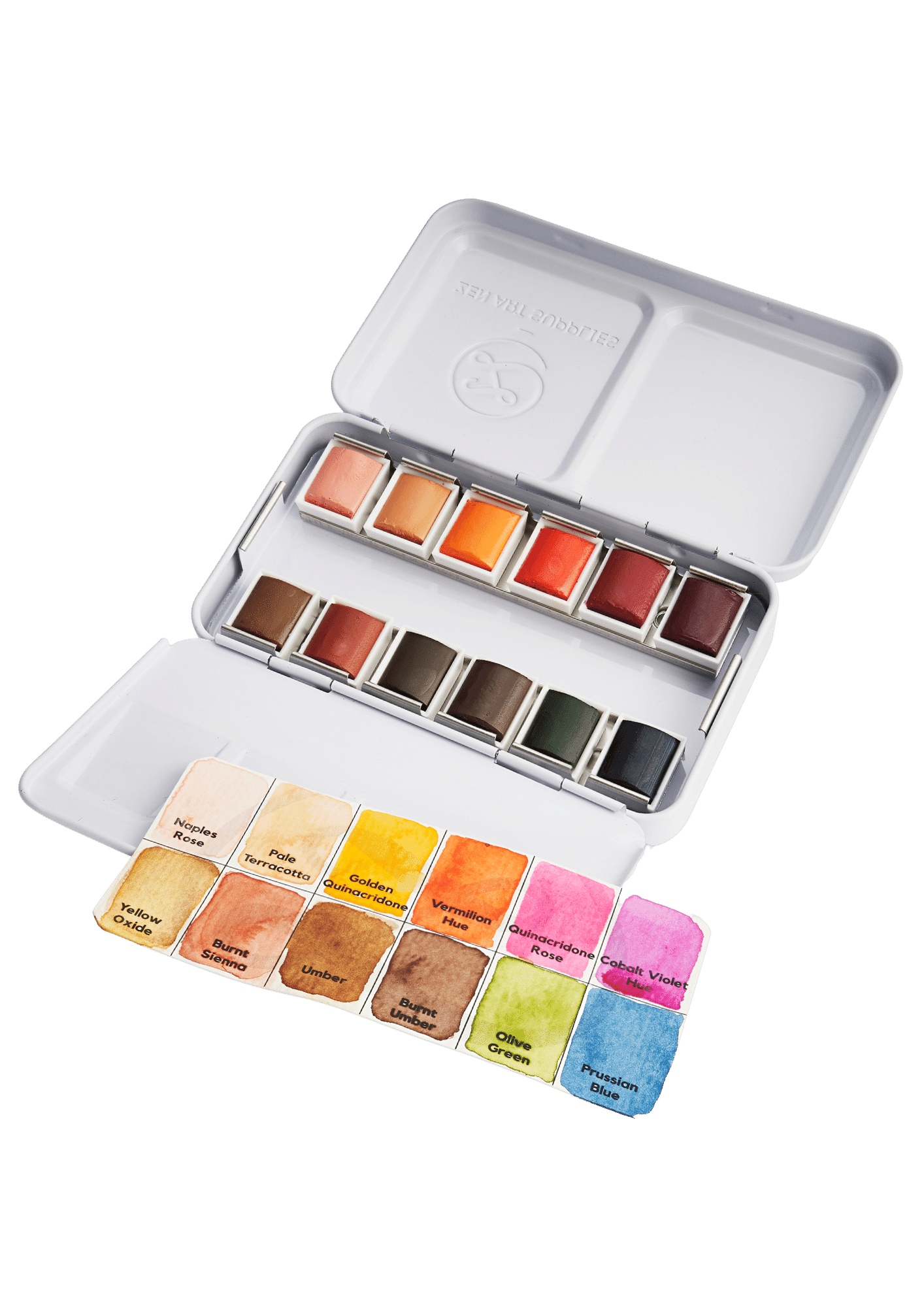 Buy Mini Artist Watercolor Ceramic Style Watercolor Artist Palette With Lid  Hand Held Size, Watercolor Paint, Studio, Travel Palette Online in India 