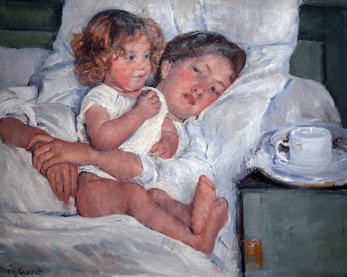 Breakfast in bed, Mary Cassatt