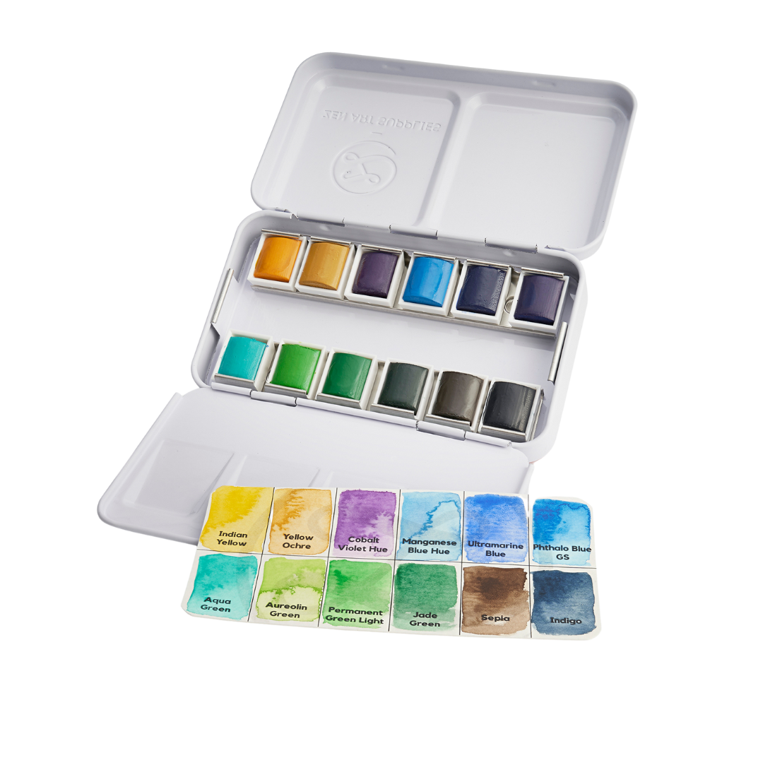 Watercolor Palette Travel Palette Gouache Palette Paint Palette New Colors Empty  Palette Portable Palette Urban Sketching 