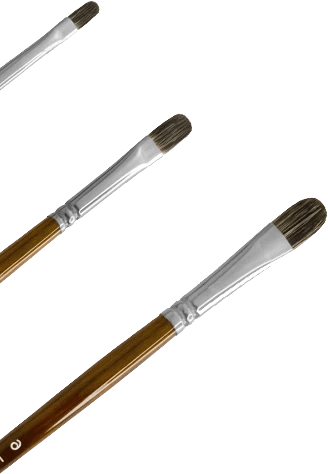 NEW 6PC FILBERT PAINT BRUSHES BY UARTSTUDIO