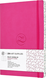 Zenart Supplies Lay Flat Large B5 Dotted Journal - Enjoy Bullet Journaling with A Soft Cover 7x10-inch, Non-Bleed Thick 120gsm Paper, Dot Journa