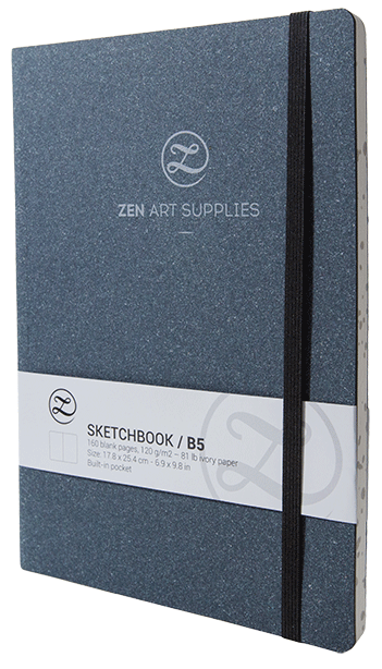 B6 Leather Cover Ivory Paper Sketchbook Journal (5x7) –ZenArtSupplies –  ZenARTSupplies