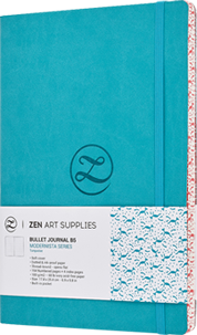 Zenart Supplies Lay Flat Large B5 Dotted Journal - Enjoy Bullet Journaling with A Soft Cover 7x10-inch, Non-Bleed Thick 120gsm Paper, Dot Journa