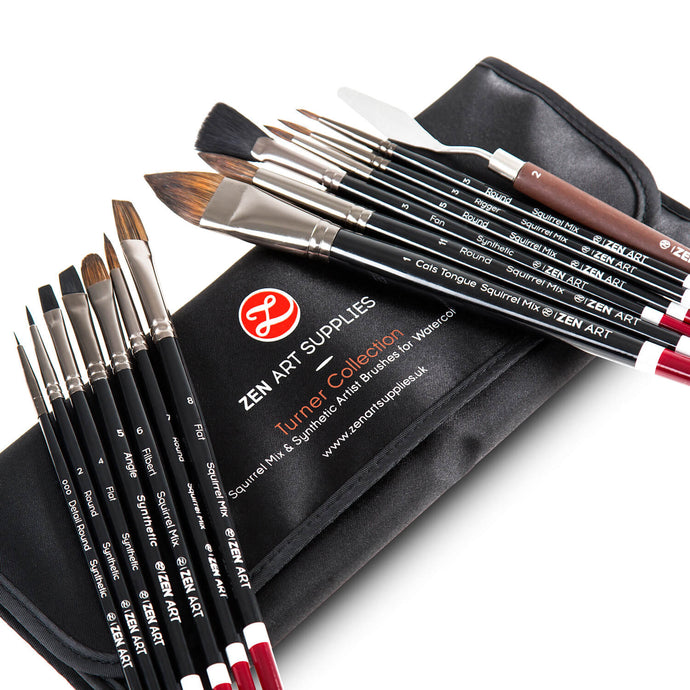 Pro Arte Pointed Round Brush Set Size 8 4/0. Paint Like Harriet Watercolour Brushes  Paintbrush Set Watercolor Brush 