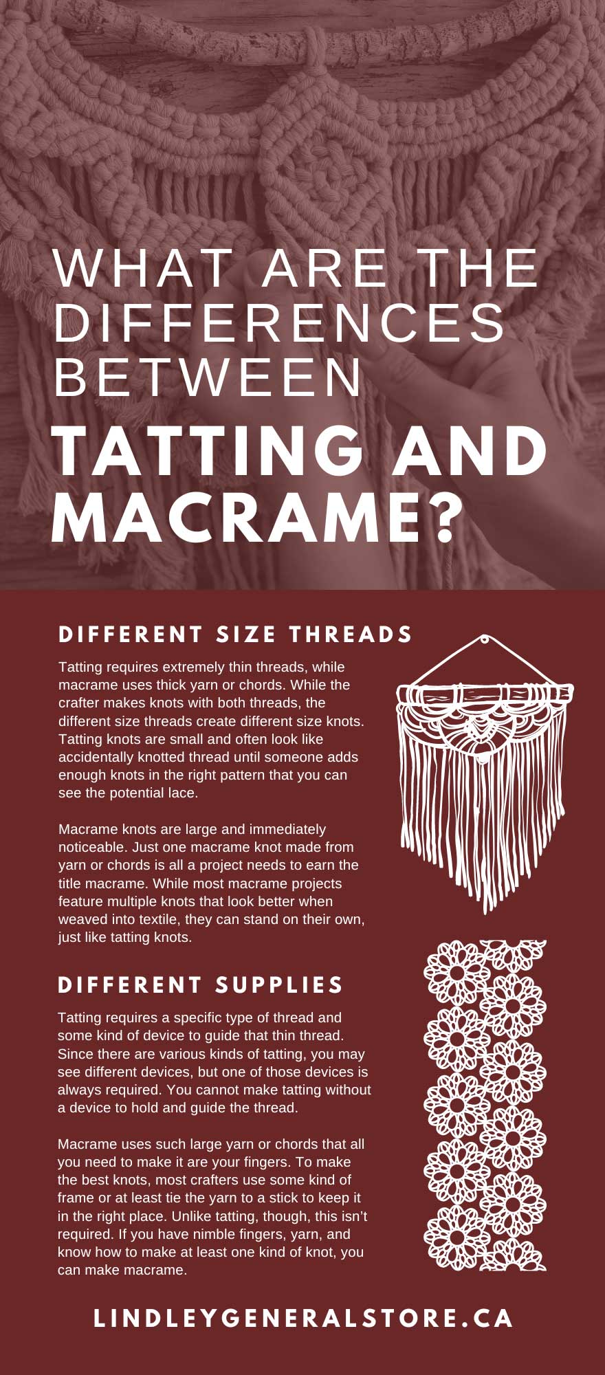 What Are the Differences Between Tatting and Macrame?