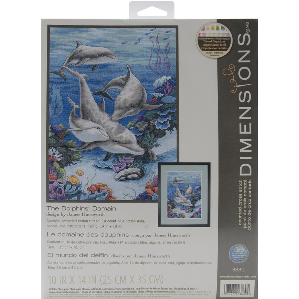 Dimensions The Dolphins' Domain Counted Cross Stitch Kit (4931213328429)
