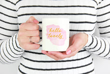 Hello Lovely Coffee Mug for Women - Cute Rose Pink and Gold Cups & Mugs for Beautiful Women - Island Dog T-Shirt Company