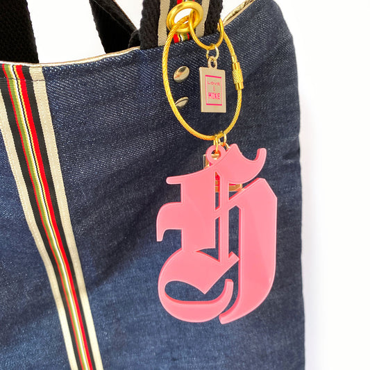 LINDIESS X CHARIS BLING BLING ABC INITIAL BAG CHARM