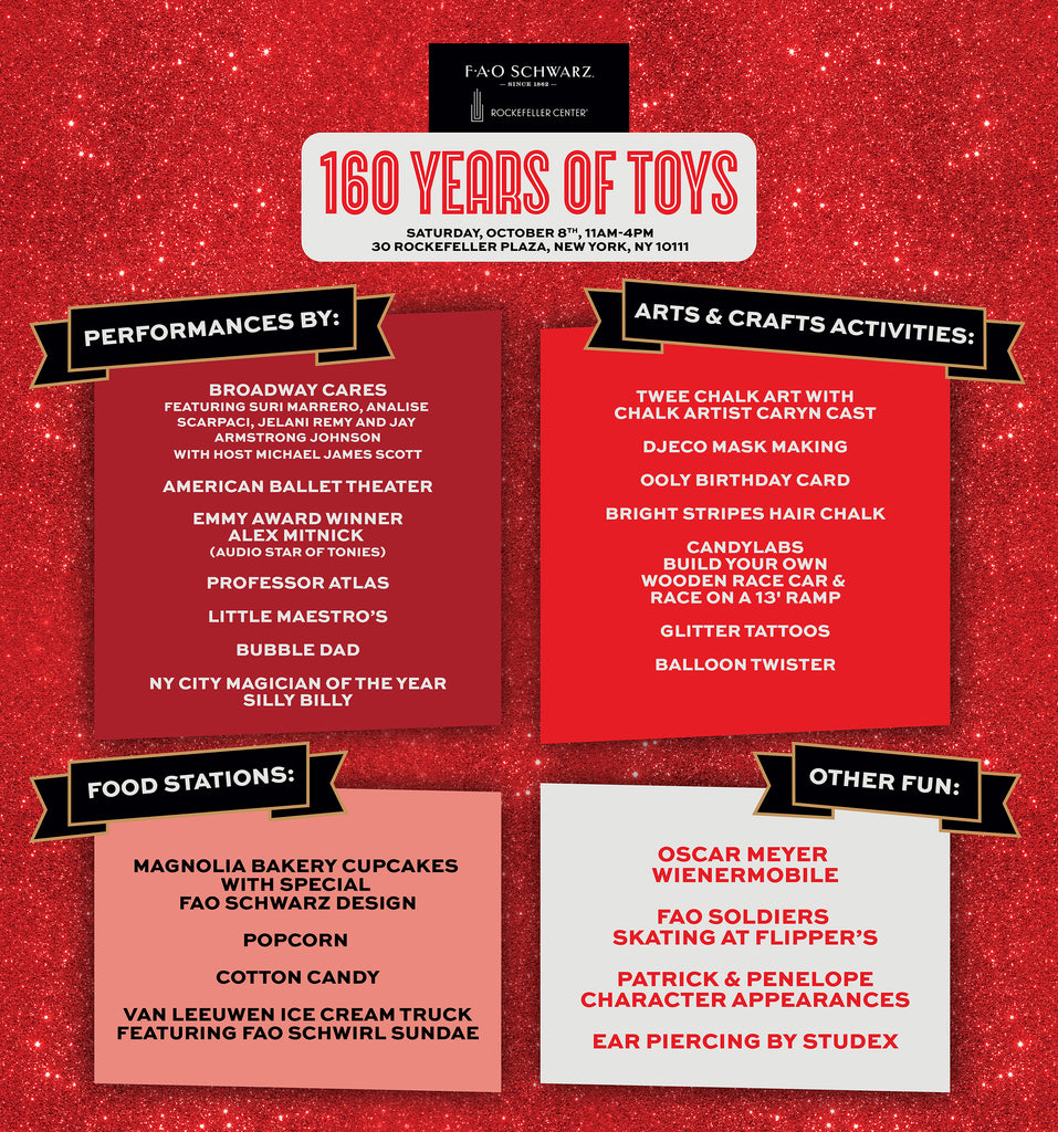 Come Celebrate With us on October 8th – FAO Schwarz