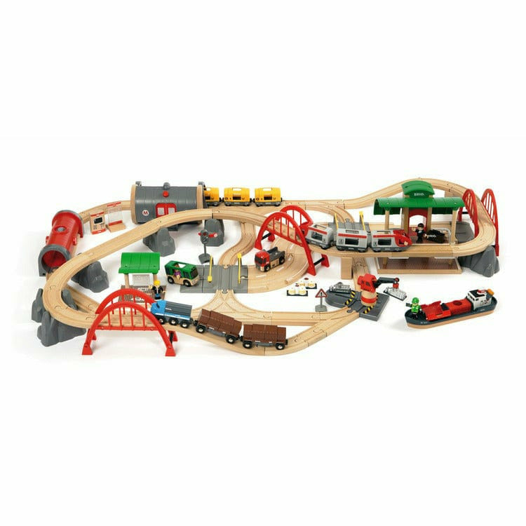 deluxe railway builder train set