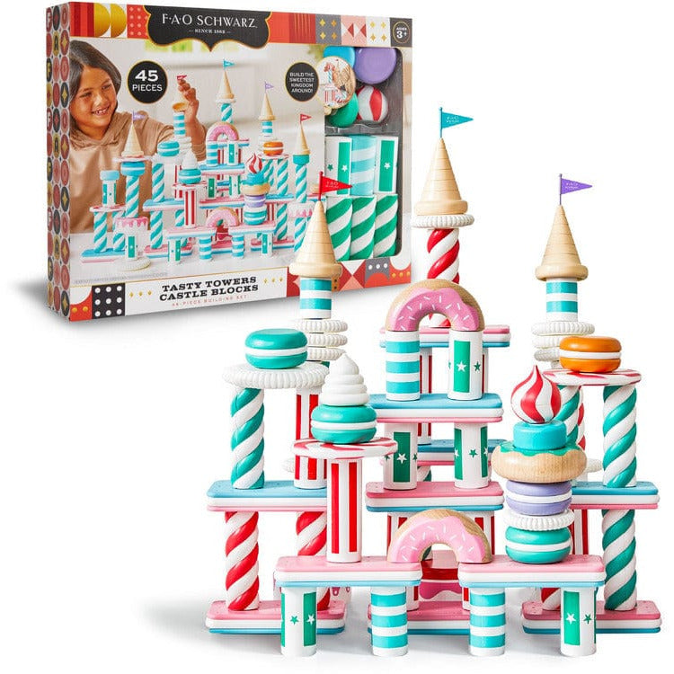 Image of Tasty Towers Castle Blocks Building Set, 45-piece