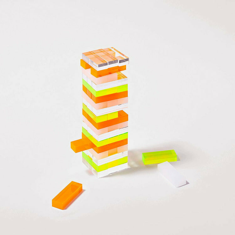 Image of Mini Lucite Jumbling Tower Limited Edition Neon