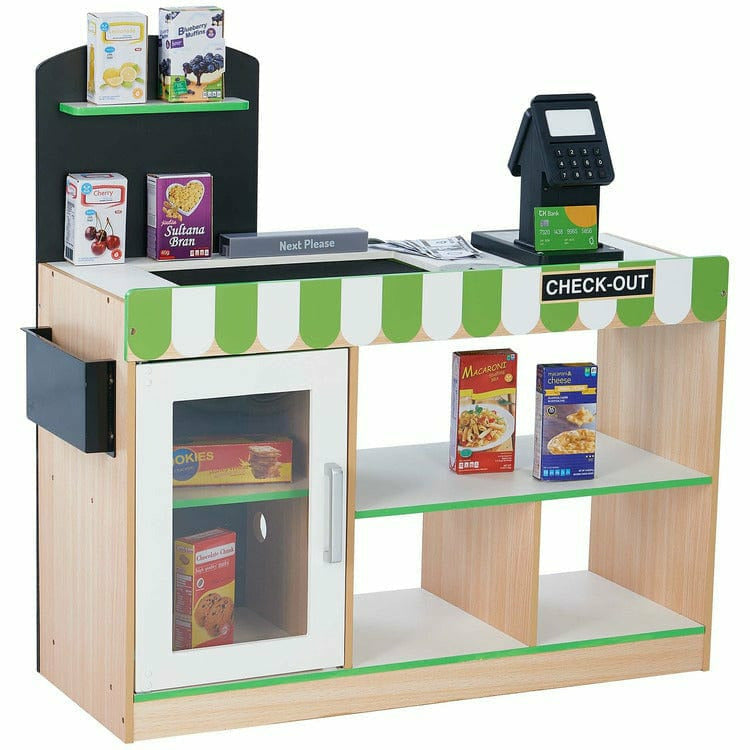 Image of Cashier Austin Play Market Stand - Green / Wood